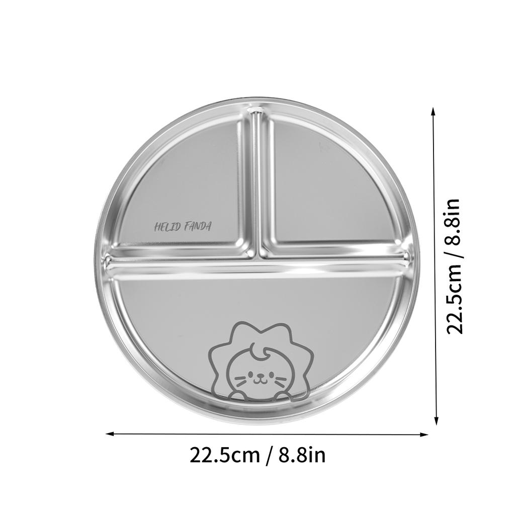Разделенная тарелка из нержавеющей стали для западной кухни, блюдо для пасты, салата, барбекю, штабелируемая тарелка для завтрака, кухонная утварь
