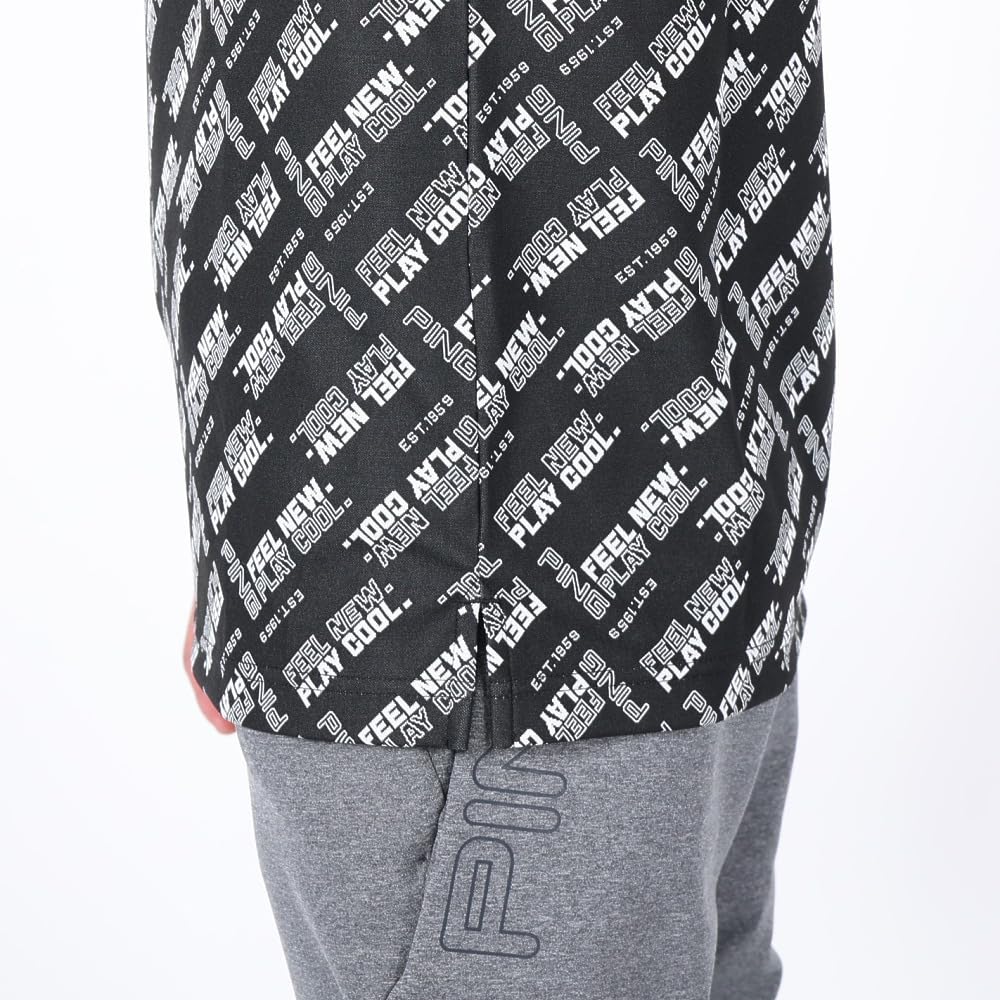 Ping Apparel Men's Short Sleeve Polo Shirt (Bias Logo Print) / Golf / 621-3160301 010_Black L