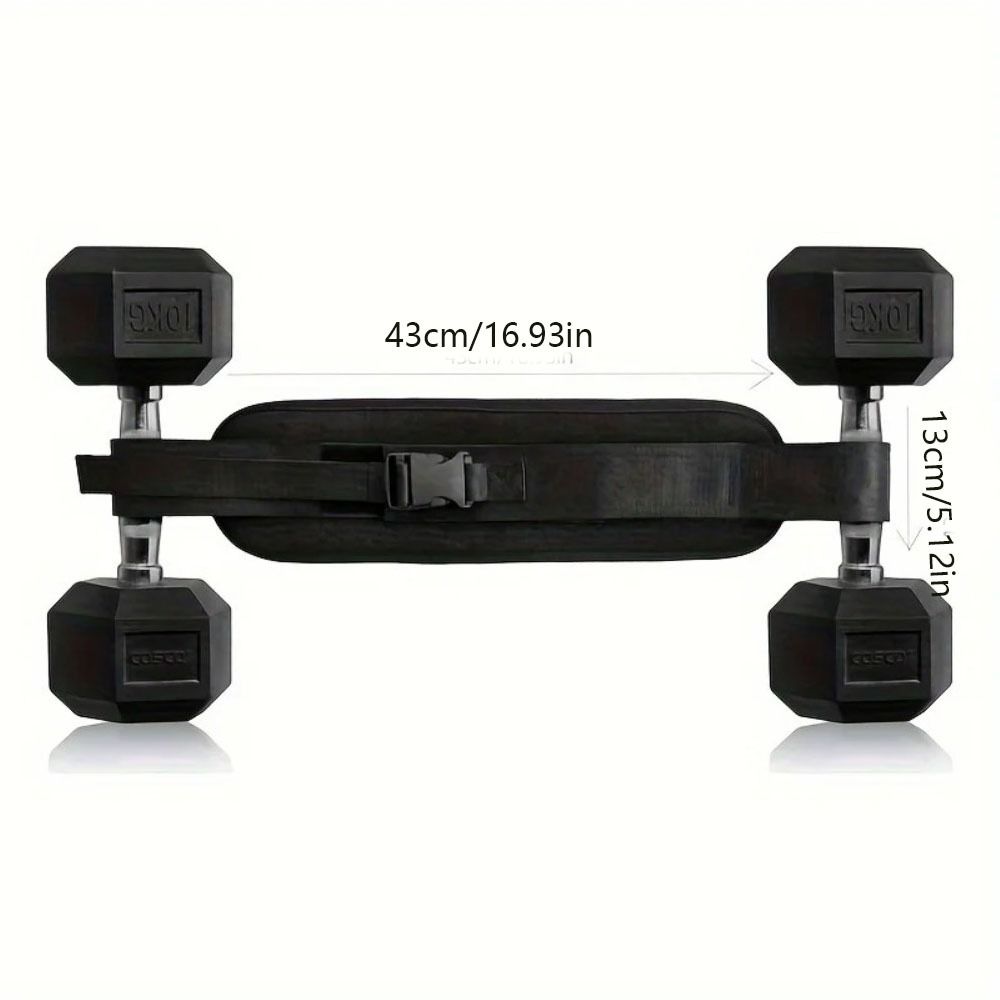 Non-Slip Grip Heavy-Duty Dumbbell Band Adjustable Waist Hip Thrust Pad Weightlifting Strap  Gym