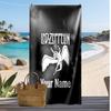Led Zeppelin Custom Beach Towel, Print Your Name Text Lightweight Absorbent Towel for Swimming Travel