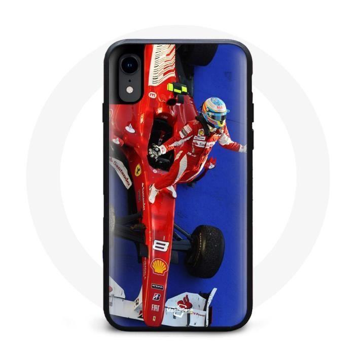 Coque - MANIACASE - Iphone X - Rouge - Formula 1 - Design Fernando Alonso
