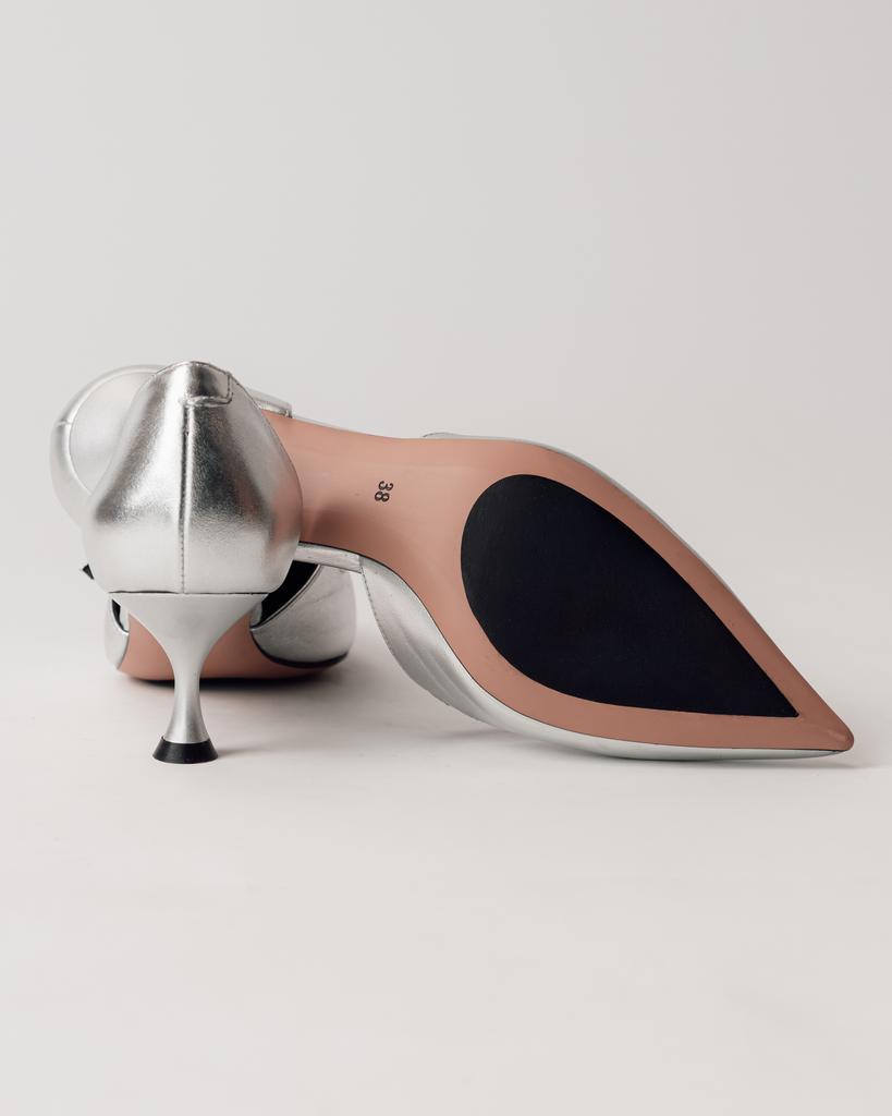 Туфли на каблуке Lottini 320215 36 серебристые кожа