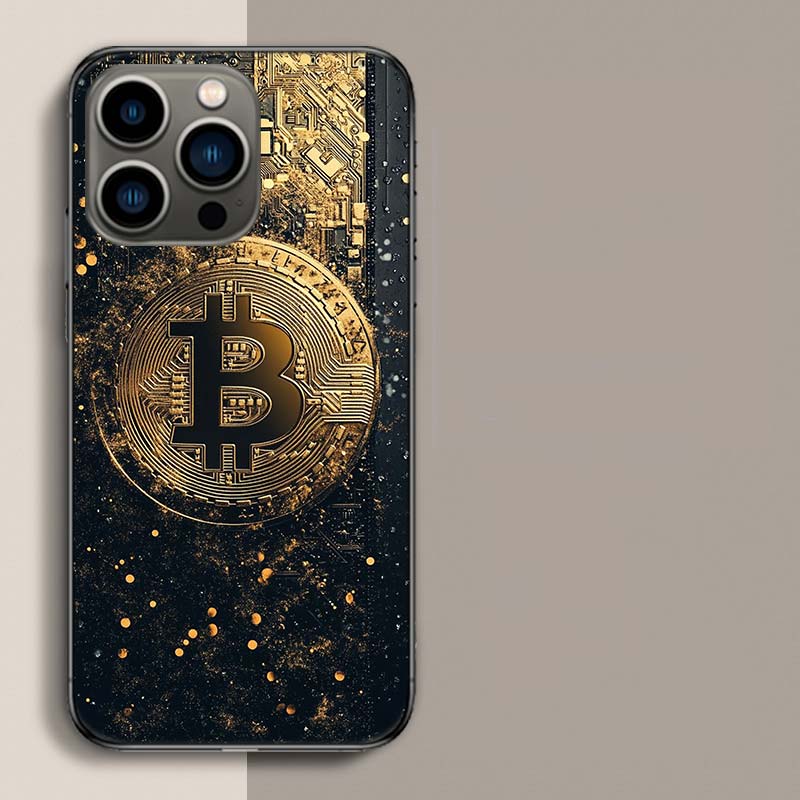Bitcoin Money Phone Case For Iphone 17 Air 15 Pro 14 Plus 16 Pro Max 17E 16E 12 13 Mini 11 Cover Cute Fundas