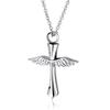 Stainless Steel Angel Wings Memorial Keepsake For Ashes Cremation Urn Necklace Vial Pendant Jewelry