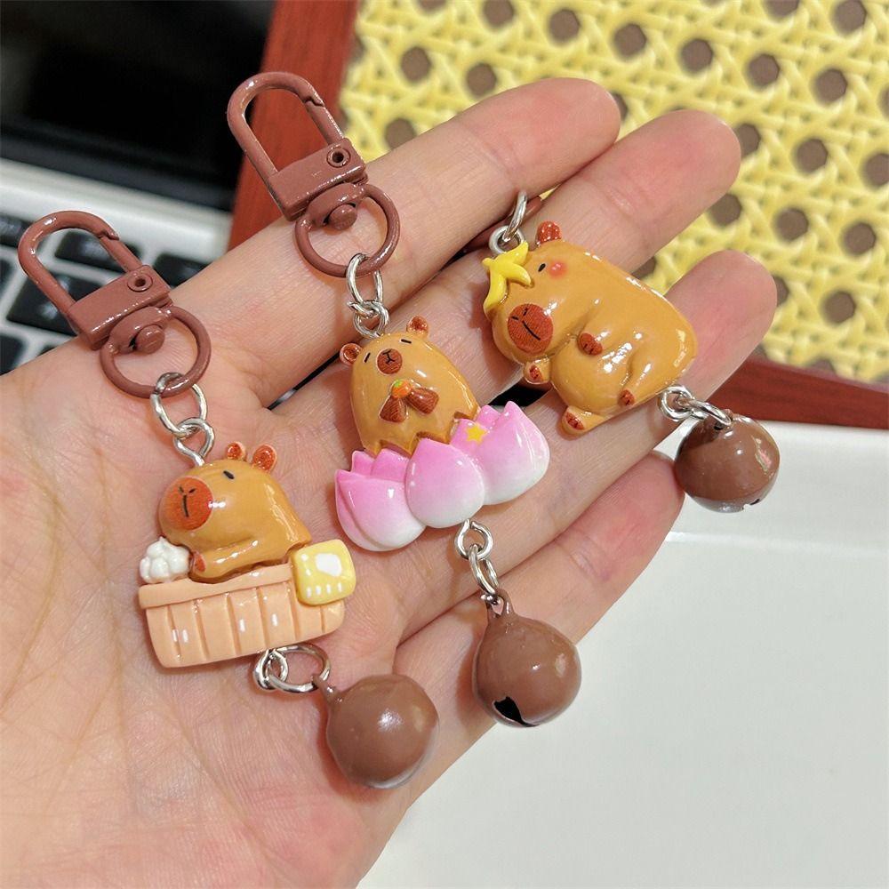 Смола Колокольчик Капибара Брелок Милый Животный Брелок Капибара Подвеска для Сумки Подруги