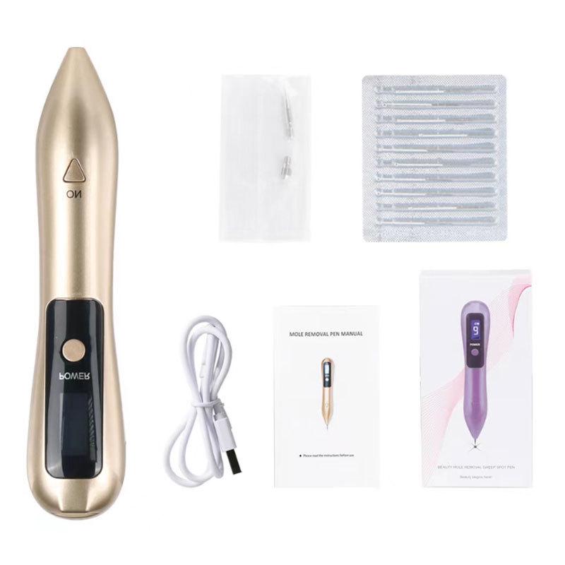 Бытовая ручка для удаления родинок и веснушек с девятью уровнями и подсветкой