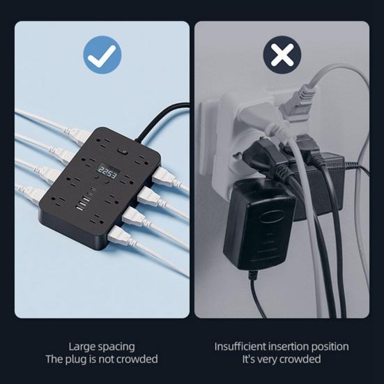 Мощная розетка высокого тока с зарядным устройством, многослотовая конструкция, 16 розеток переменного тока, 3 USB, 2 Type-C, комбинированное зарядное устройство с функцией быстрой зарядки