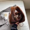 New Fashionable Korean Plush Women's Bag Cute Casual Solid Color Bag Student Small Bag Women's Messenger Daily Bag