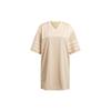 Loose V-Neck Sports Short Sleeve Dress Women Dress Magic-Light-Brown Sand-Brown IT7303