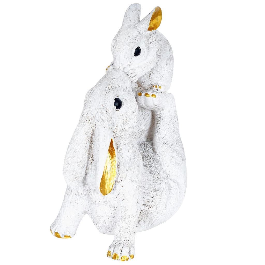 Статуэтка кролика с крольчонком, играющим, для домашнего декора, предмет интерьера, предметы Фэн-шуй и Васту для удачи