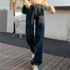 2022 Autumn Warm Korean High Waist Fashion Vintage Streetwear Pant Jeans Women's Baggy Jeans Harajuku Wide Leg Trousers Woman