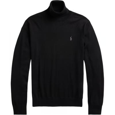 Polo однотонный свободный свитер с высоким воротом мужской свитер черный 710946145-002
