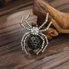 Personalized Black Diamond Spider Rhinestone Brooch Metal Female Corsage Vintage Accessories Halloween