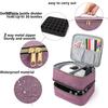 Nail Polish Carrying Organizer Bag Large Capacity Two Layers Design Zipper Closure Nail Dryer Storage Case Container