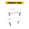 Motorcycle Windshield Windscreen Screen Clip On Extension Wind Spoiler Universal
