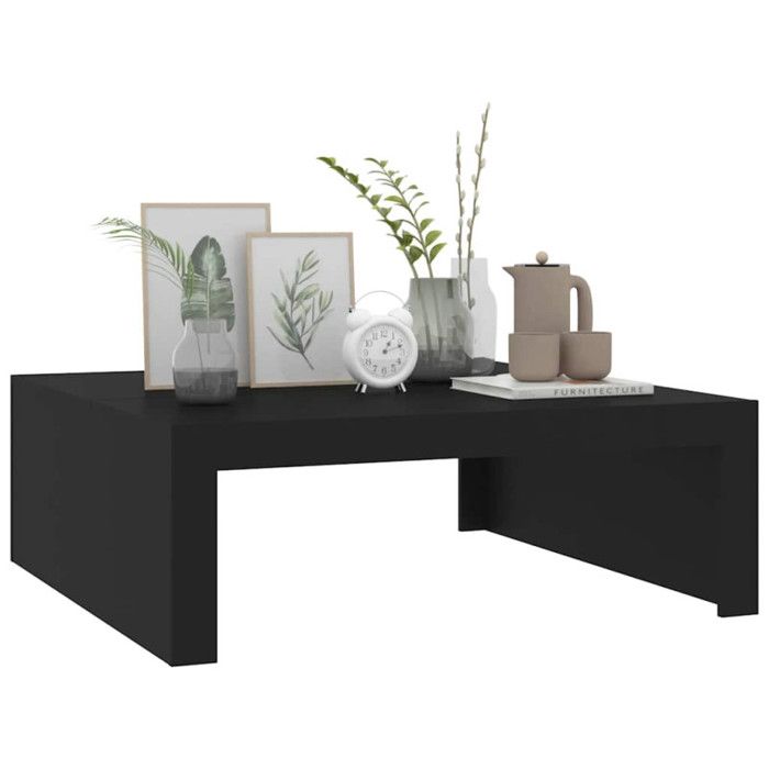 VidaXL Table basse Noir 100x100x35 cm Aggloméré