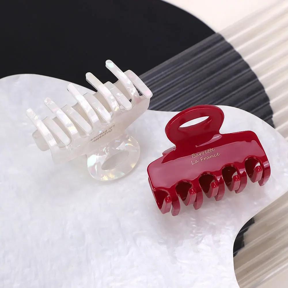 Korean Fashion Acetate Hair Claw Clips for Women Girls  New Geometric Clamps Grab Headwear Bath Shark Clip Hair Accessories