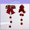 Bell Christmas Tree Decor Red Velvet Material Festive Home Embellishments Window