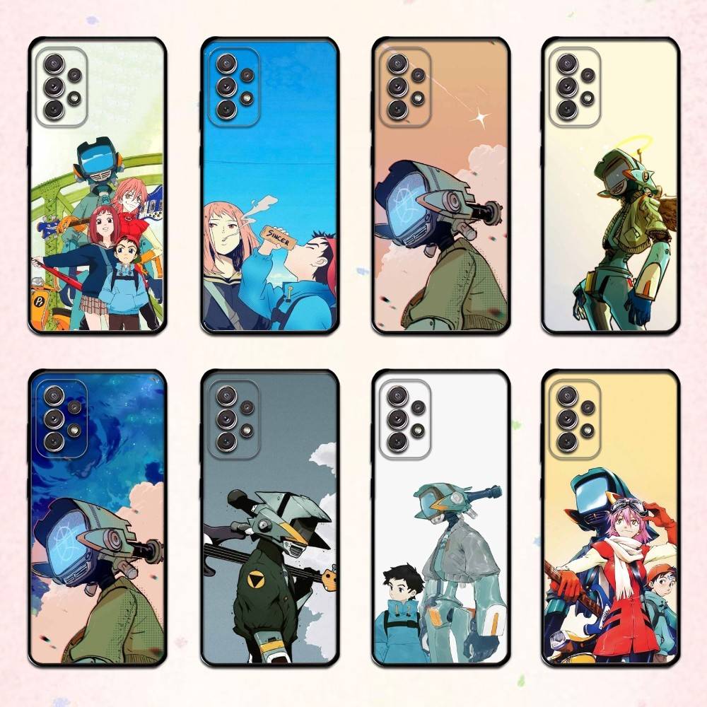 P-Psychedelic F-FLCL Phone Case For Samsung S 25,24,23,22,30,21,10,9,Ultra,Plus,Lite,FE,4,5 G Soft Black Case