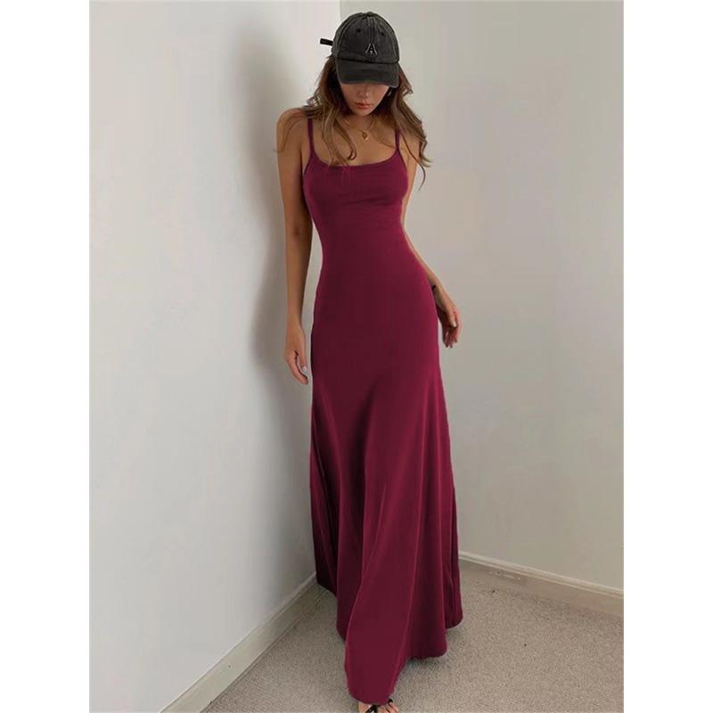 Женское облегающее платье в весенне-летнем стиле, женское сексуальное платье без рукавов на тонких бретельках, платье-футляр с разрезом, Vestidos, платье для женщин, платья для женщин, вечерние