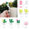 Airtight Straw Tips Cartoon Plugs Cover Cup Accessories Drinking Dust Cap Silicone Straw Plug