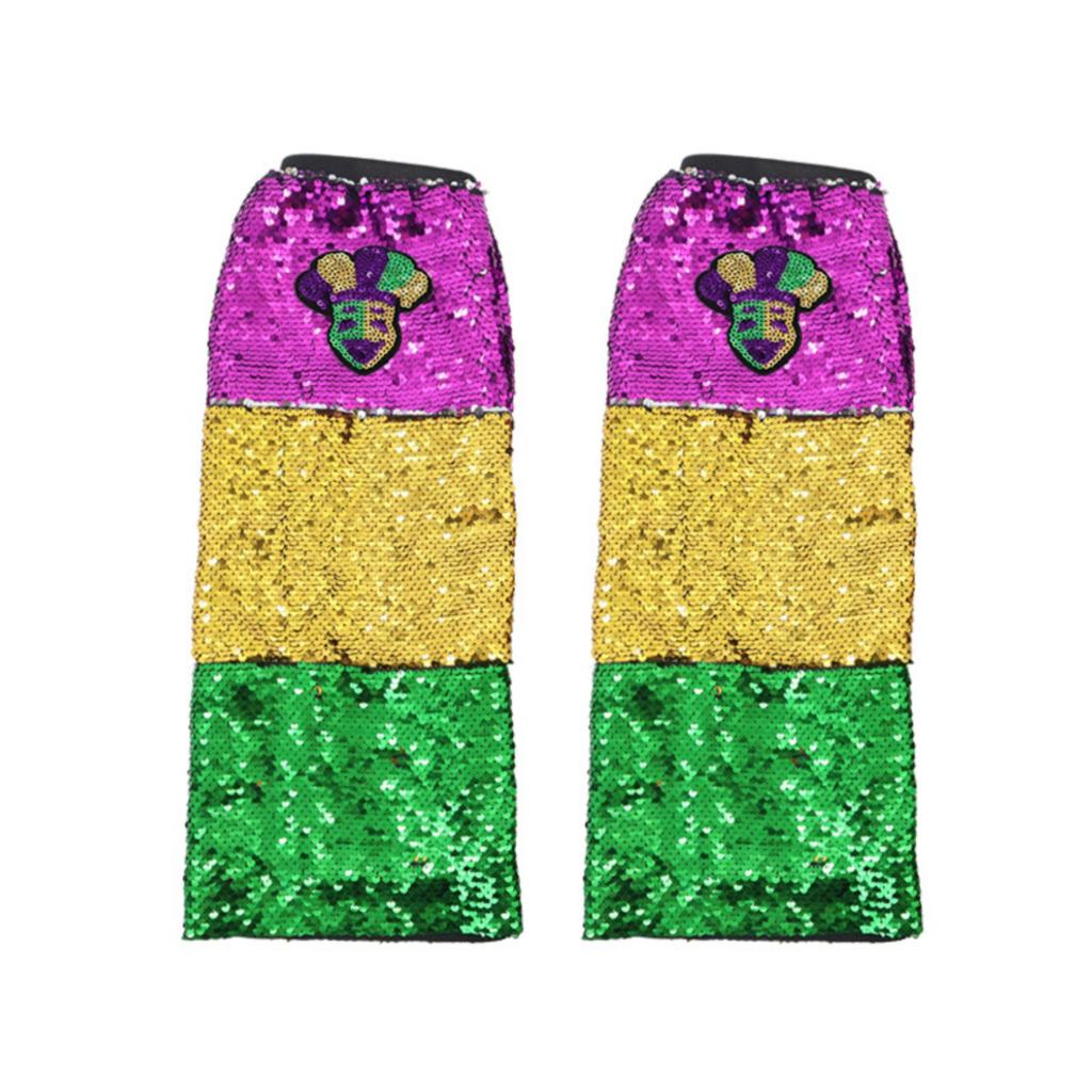 Carnival Ball Fashion Metalliced Sequin Leg Warmers, Evening Dress-up Performance Props