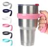 2 Pcs Tumbler Handle Attachment Ergonomic Grip Anti Slip Car Cup Holders BPA Free Travel Mug Handles for 20/32oz Tumbler Cup Accessories