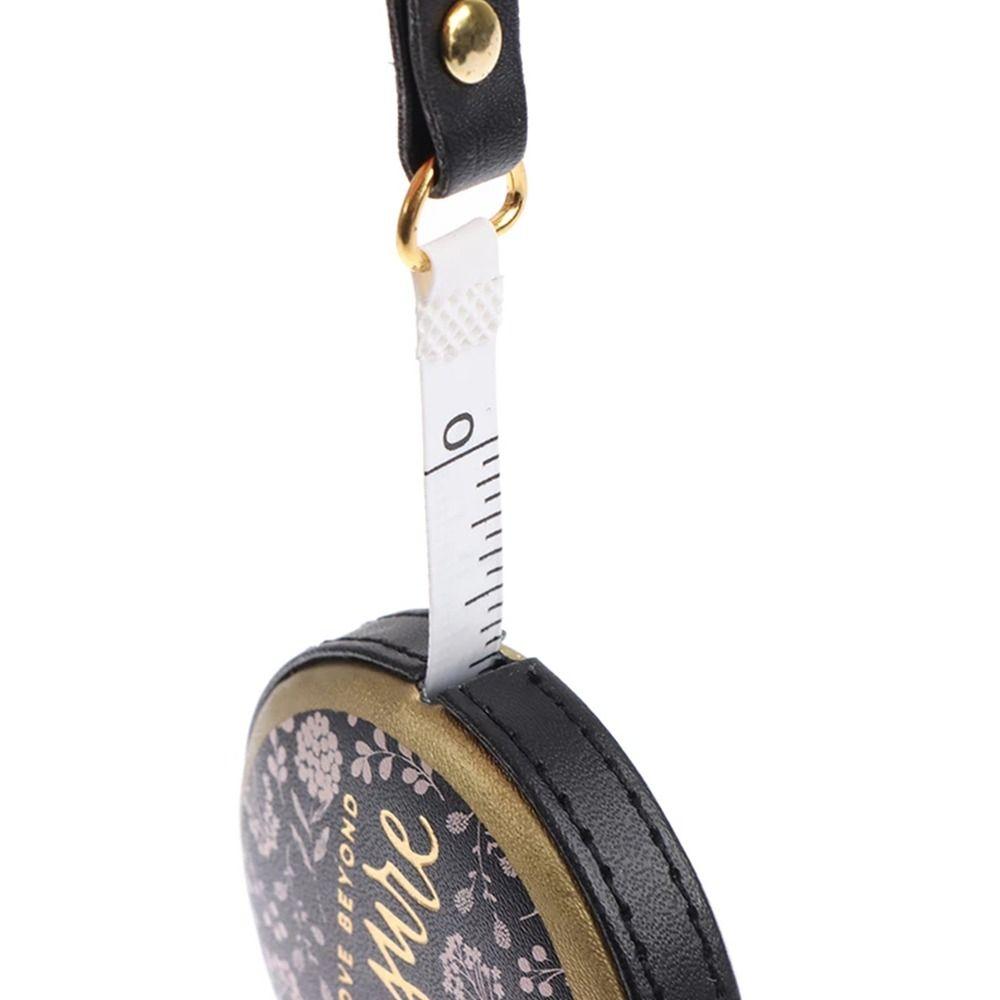 Portable Retro 1.5m Measure Ruler Mini PU Leather Tape Measure Centimeter Inch Roll Tape