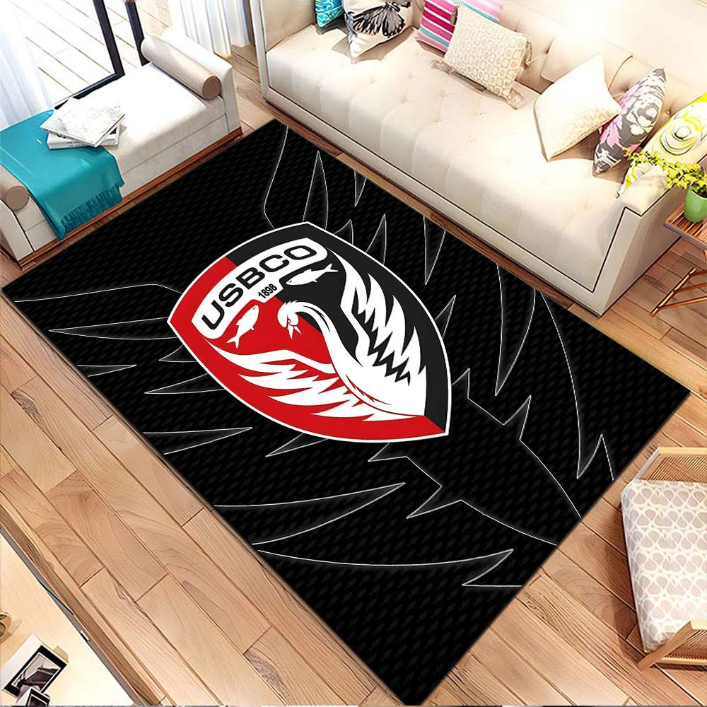 "USBCO Logo with Swan Design" Patterned carpet, non slip mat suitable for living room and bedroom sofas