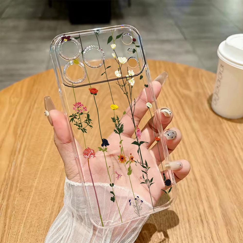 Масляная живопись с изображением розы Чехол для телефона Apple iphone 16 Pro Max 17 15 Plus 16e 17Air Защитный Прозрачный Парный Прозрачный Чехол