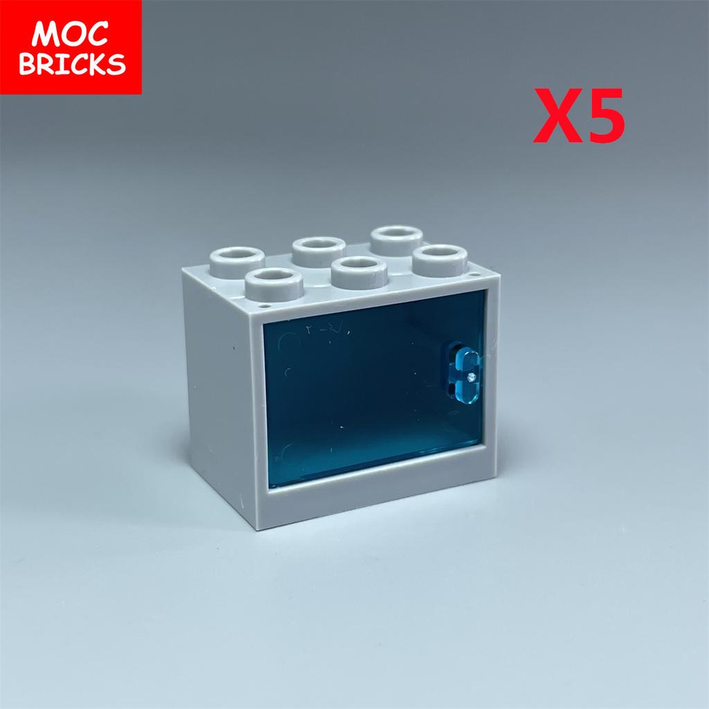 Коробка-шкафчик для кубиков MOC Контейнер 2x3x2 Шкафы Собираемые Частицы 4532 4533 Городской Дом Строительные Кирпичики Детали