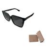Burberry Temple Letter Logo Irregular Sunglasses Women’s Black