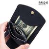 Маленький кожаный RFID-кошелек для женщин с отделением для монет, компактный трехскладной мини-карманный кошелек с отделением для купюр и держателями для карт