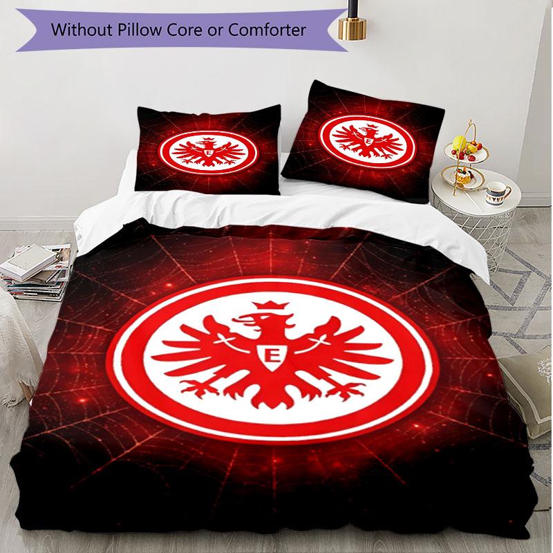 3pcs Duvet Cover Set (1*Duvet Cover + 2*Pillowcase, Without Core), Eintracht Frankfurt Print Soft All‑Season Bedding Set, Home Bedroom Decor Gift