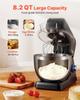 Stand Mixer, 7.8 L Electric Kitchen Mixer, 1500W Dough-Mixer, 6+P Speeds Tilt-head Food-Mixer with 1.5 L Blender Cup, Stainless Steel Bowl, Dough