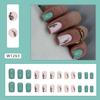 White Edge False Nails Long Square Press on Nails New Fake Nials  Women Girls