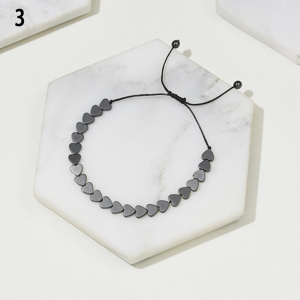 Мужской ювелирный браслет унисекс, женский регулируемый черный гематитовый камень, гематитовый браслет из бисера