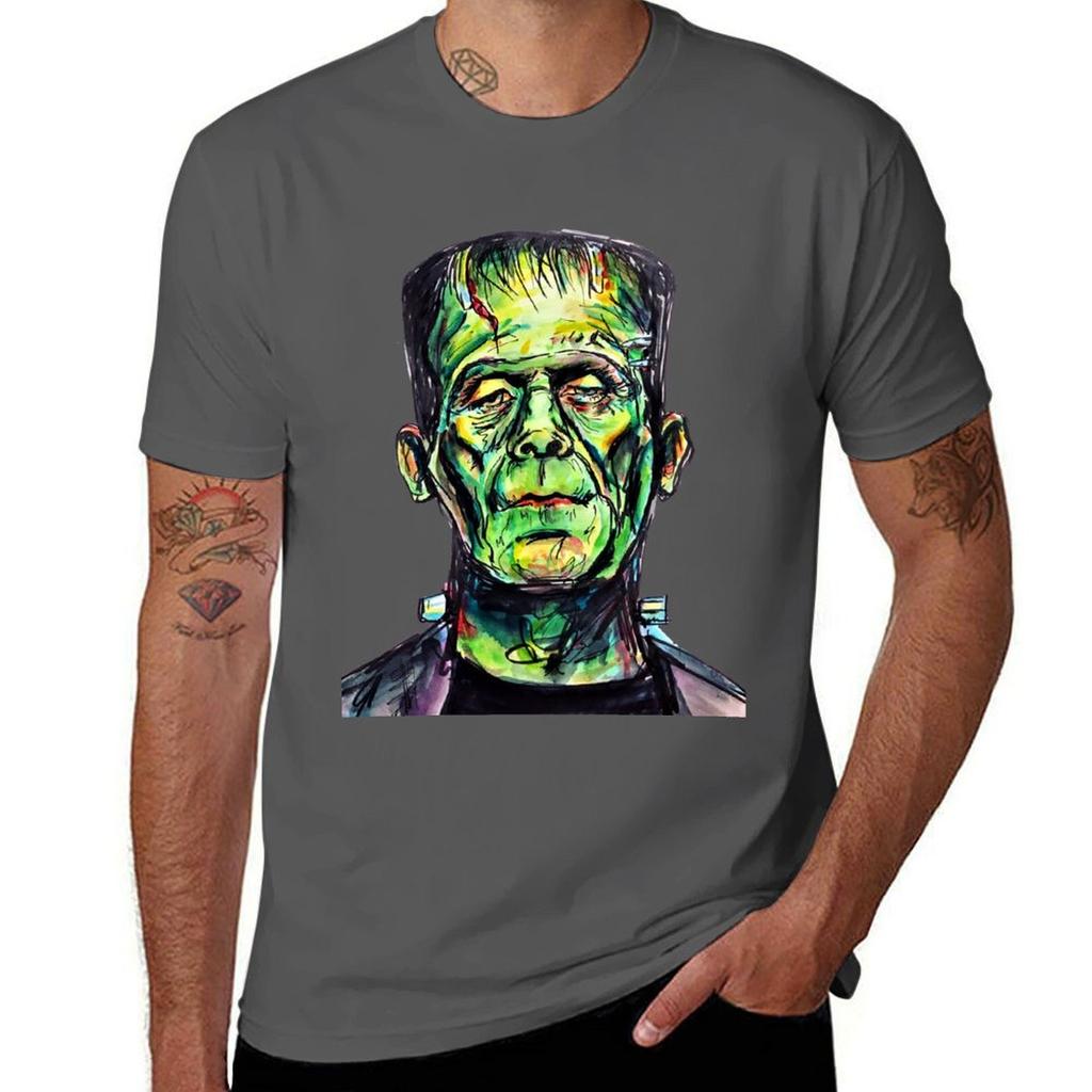Frankenstein White Tshirt Sport Basic Moisture Wicking Tee