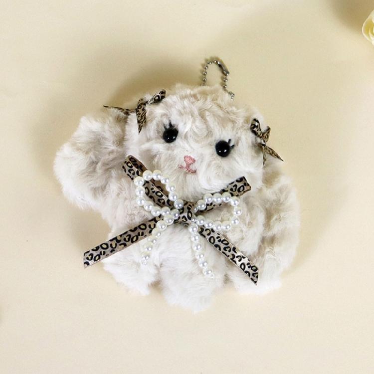 Брелок-кролик с длинными ушами и бантом Плюшевая игрушка Держатель для ключей Стильный аксессуар для студенческой сумки Подарок для девочек и подростков