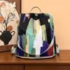 Anti-Theft Backpack Women's Multi-Use Shoulder Bag Colourful Print Travel Lightweight Oxford Women's Bag