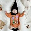 Korean-Style Baby Summer Waffle Lace Romper Jumpsuit - Children's Crawling Outfit
