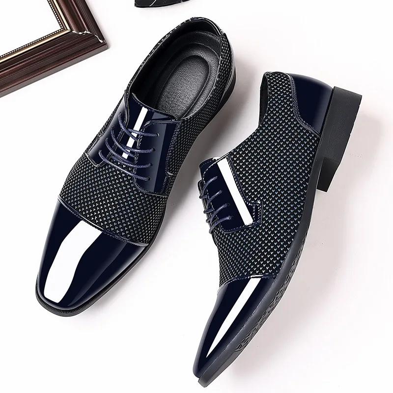 2023 New Men's Business Dress Shoes Casual Pointed Toe Wedding Shoes