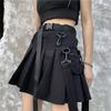 JK Skirt Japanese Style Black Cargo Pleated Skirt Harajuku Alt Tooling Short Skater Women Techwear Gothic Pockets Uniform Skirts