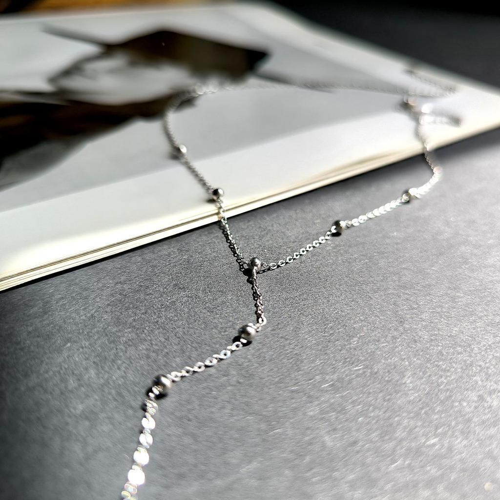 Серебряное колье с без камней, вес изделия 2,84 гр (2159216)