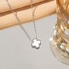 Lucky Clover Necklace Pendant Titanium Steel Light Luxury Trendy Double Sided Beimu Design Clavicle Necklace Jewelry