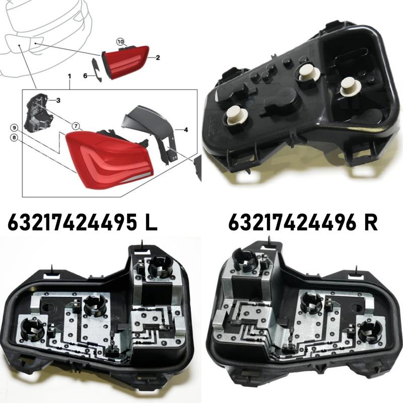 For BMW 1 Series F20 F21 LCI 2014- 63217424495 63217424496 1x Rear Left Right Side Light Bulb Lamp Holder Panel Accessories