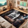 Rammstein Personalized Crystal Velvet Carpet, Customized Name Text Soft Anti‑Slip Rug for Living Room Bedroom