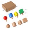 Nuts Wooden Blocks Baby Montessori Toys Fine Motor Skill Sensory Games Geometric Screws Shape Matching Toddlers Educational Toys