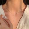 Interval Pearl Flash Diamond Ball Necklace, Women's Small Fresh and Elegant Collarbone Chain, Simple and Versatile Personalized Neck Chain