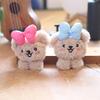 Cute Cute Bow Puppy Dog Pendant Plush Doll Bag Hanging Decorative Key Chain Doll